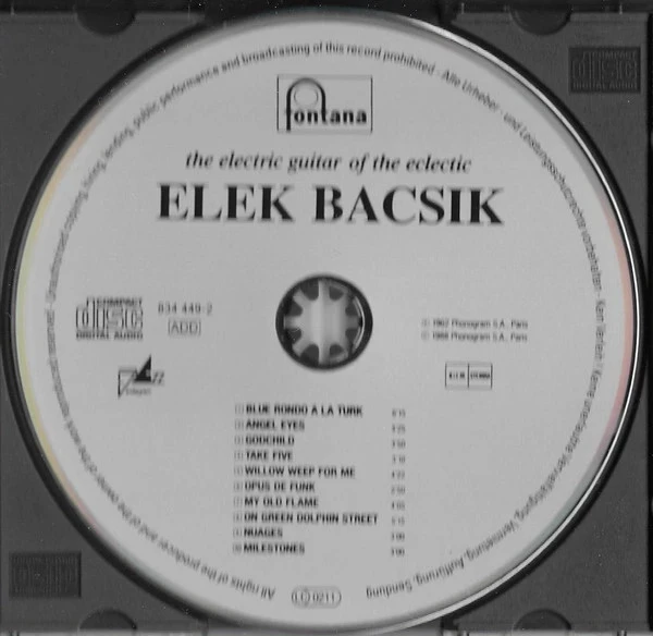CD Elek Bacsik „De elektrische gitaar van de eclectische Elek Bacsik” – photo 2